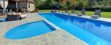 fiberglass swimming pool splashpad
