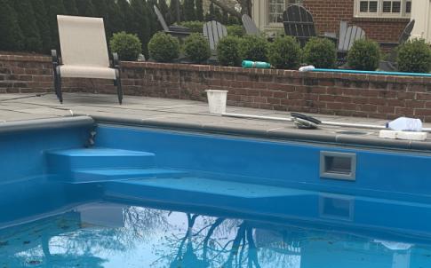 inground pool retractable cover water level