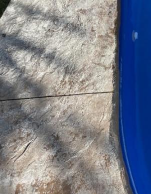 in ground pool concrete deck sealer delamination